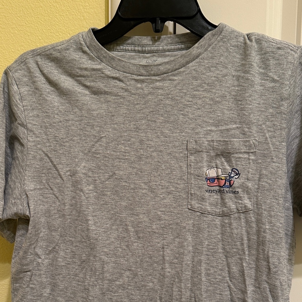 Vineyard Vines Heather Gray Short Sleeve Lacrosse LAX Tee